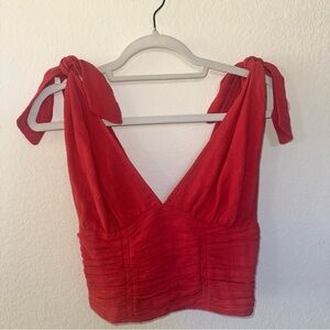 Free People Vibrant Red Tank Top
